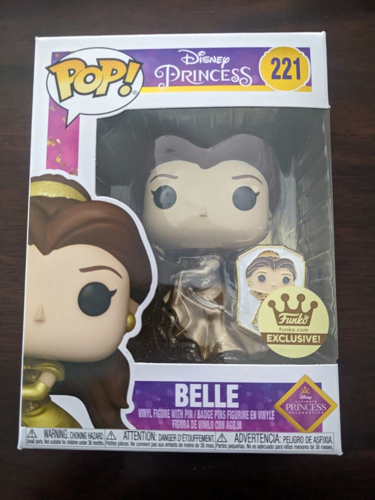 Belle (Gold Dress + Pin) Funko Exclusive