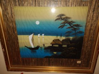 Authentic antique Japanese silk paintings(signed)