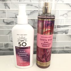 Bath and Body Works  Pink Pineapple Sunrise SPF 50