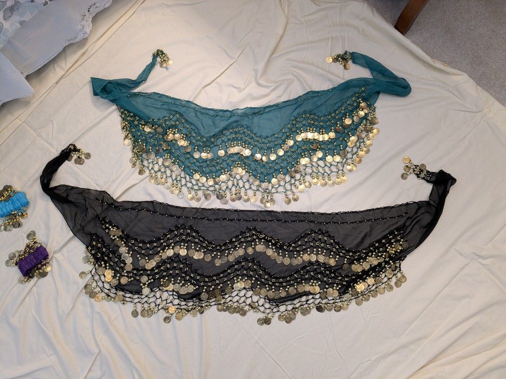 Belly Dance Coin Scarves