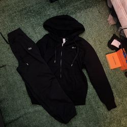 Alo Black Hoodie Set Size S
