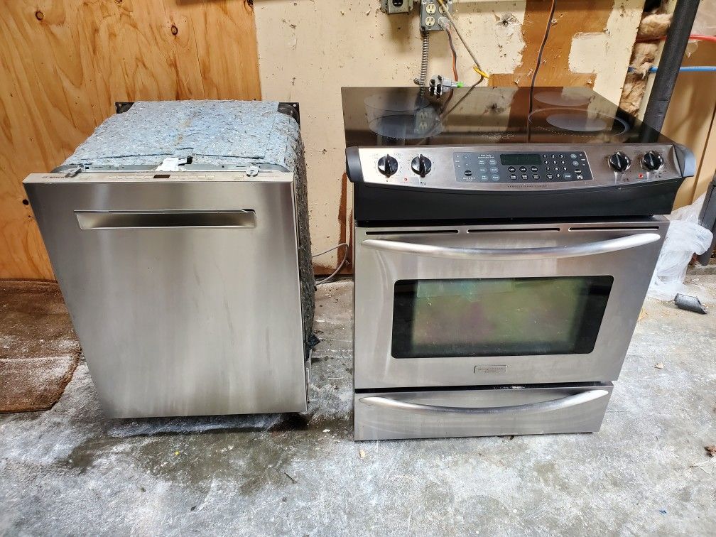 Dishwasher (Bosch) & Range (Frigidaire), used, pair or separate for