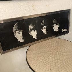 38x14 Vintage Beatles Frame Print 