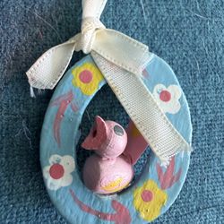 Vintage Handpainted Easter Ornament