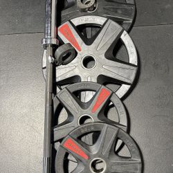 OLYMPIC WEIGHTS AND BAR