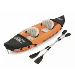 ☀️ BRAND NEW Inflatable Kayak Boat Raft with 2 Aluminum Oars Water Sport Outdoor Fun