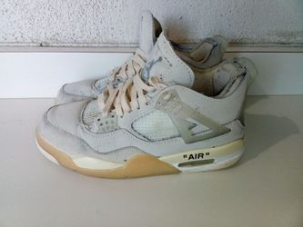 Nike Air Jordan Retro 4s Off-White Sail Basketball Shoes Men's Size 8.5 $65