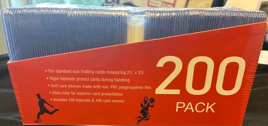 Pokémon One Piece ETC 200 Count 100 Toploaders and 100 Sleeves