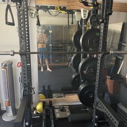 Rep Fitness 5000 Squat With Athena Functional Trainer And Rack With Accessories 