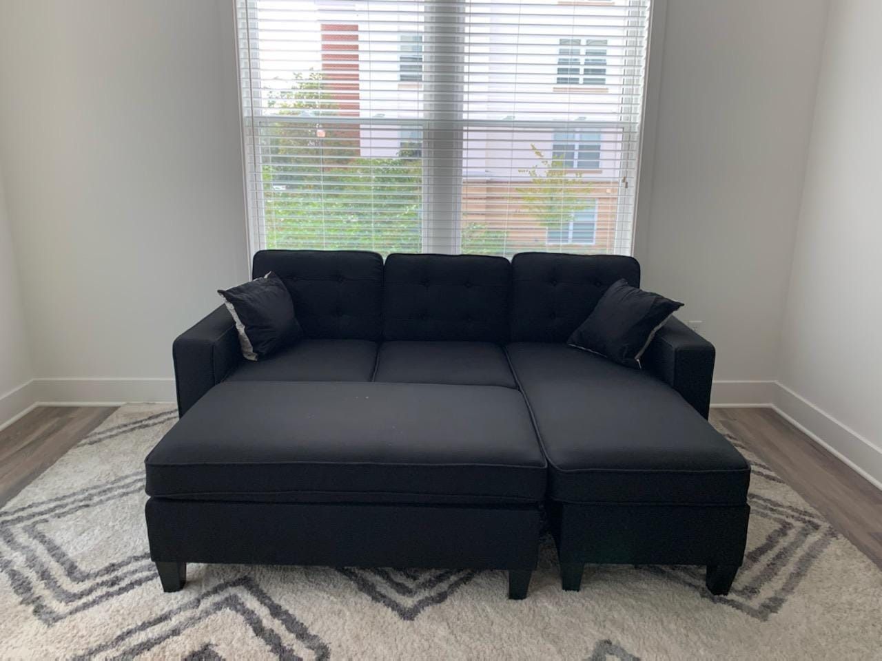 L Shape Sectional Sofa Couch With Ottoman