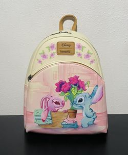 Loungefly Disney Stitch & Angel Laundry Day Mini Backpack