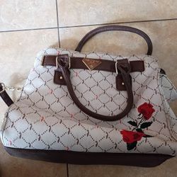 Vintage Baby Phat Bag With Embroidered Rose