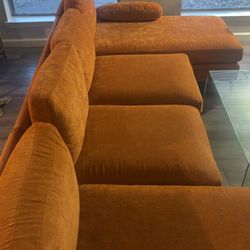 Orange sectional