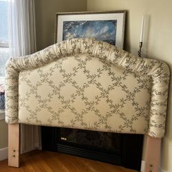 Queen Headboard and Metal Bed Frame