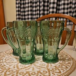Set If 4 Heavy Coca Cola Glasses