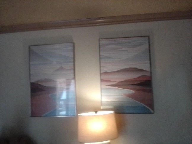 Picture Frames With Contempo Art beautiful. Colors Moon. The. Beach