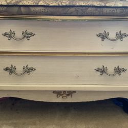 Beautiful Ivory And Gold Off White Dresser Chest