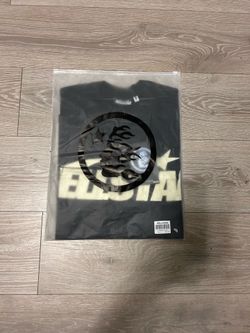 HELLSTAR Men’s Black Graphic Print Logo Crew Neck T-Shirt Size M Regular