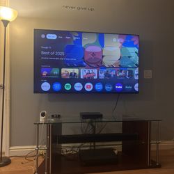 Glass and Wood Tv Unit