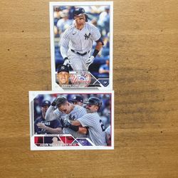 2023 TOPPS AARON JUDGE 2 CARD LOT 