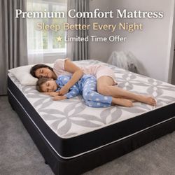 Brand New Queen Size Mattress 10” Premium Comfort 🚚 Delivery Available. 👉 Which Mattress Size are you Looking for Today – Twin, Full, Queen or King?