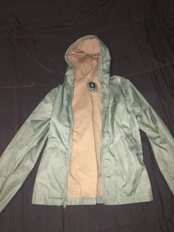 Green volcom windbreaker jacket