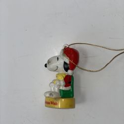 Disney Christmas Ornament Snoopy with Tweety Bird "Christmas Wish"