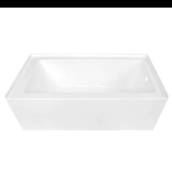 NEW VTDE603122R 60"L x 30.69"W x 22.06"H Acrylic Alcove Spa Bath Soak Tub (Right Hand Drain Hole)