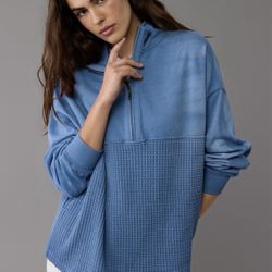 American Eagle Outfitters AE Oversized Half-Zip Sweatshirt 