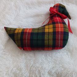 Vintage Christmas Ornament Christmas Plaid Goose Duck 
