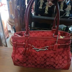 Vintage Coach Red Purse 