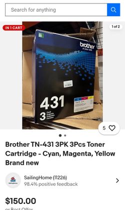 3Pack 3Pcs Toner Ink 