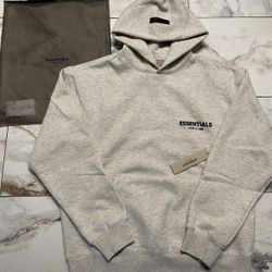 Essentials Fear Of God Light Oatmeal SS22 Hoodie
