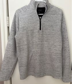 Banana Republic, Gray QuarterZip Pullover, Medium