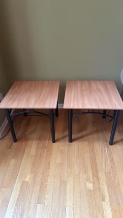 Set of 2  Brown/black End Tables
