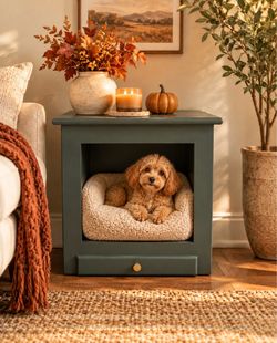 Modern accent table/ End Table with Storage