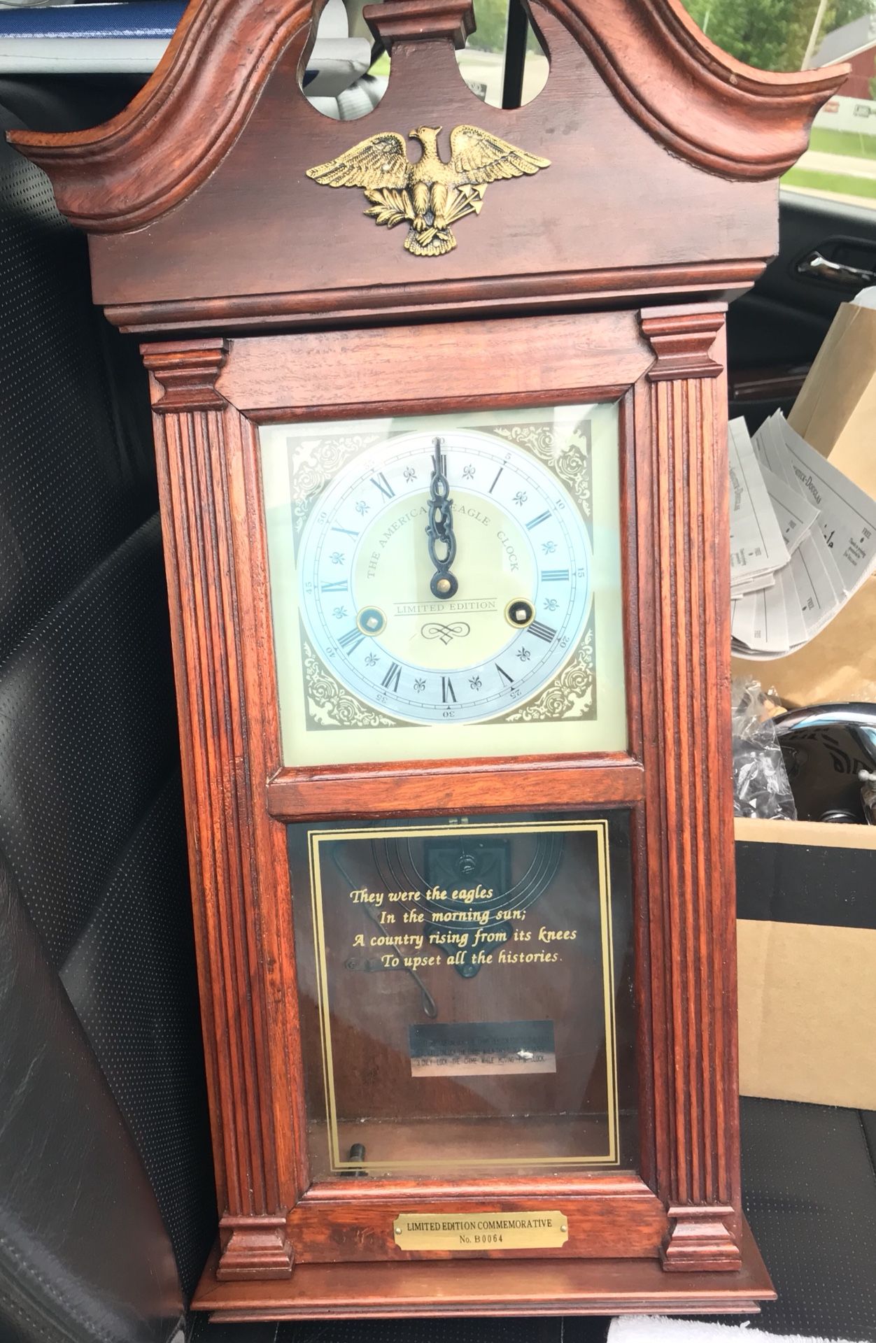 Vintage American Eagle Wall Clock Limited Edition Commemorative 200th Anniversary