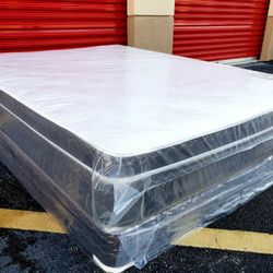 NEW QUEEN PILLOW TOP MATTRESS AND BOX SPRING 