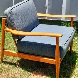 quality vintage Mid Century Modern 1960's LOUNGE CHAIR with upgraded cushions And Others 