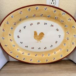 Rooster Platter 19"x14"