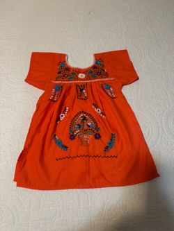 Vestido artesanal para niña de 3 -5 años