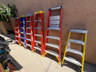 6 new ladders read the add for prices 6 ft $125 each /4 ft platforcommercial $150 / 4 ft yellow $100