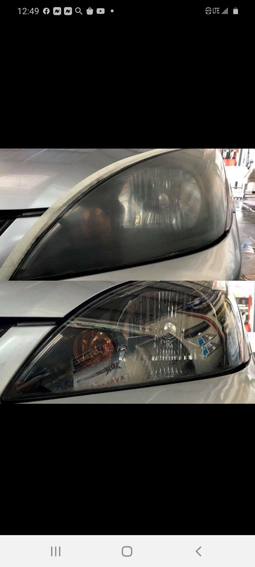 Restored headlights