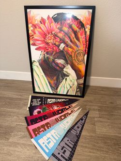 Travis Scott Art 24x36” + Astroworld Flags