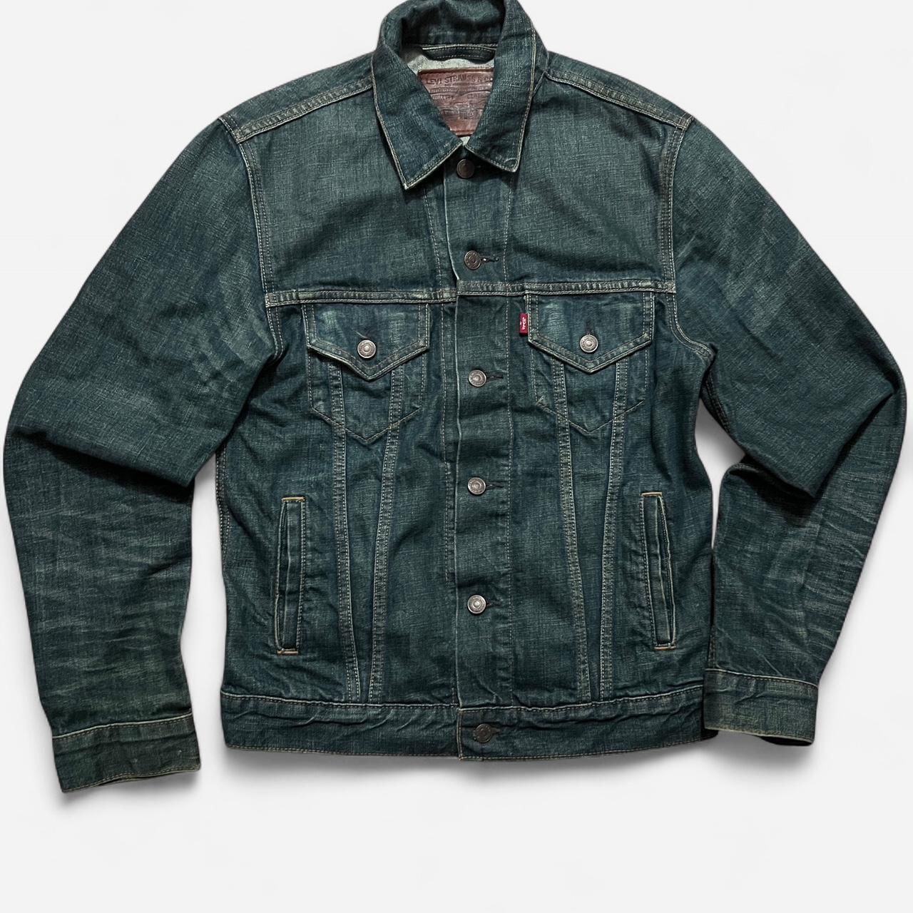 Levi's Men's Green and Blue Jacket(33509)11