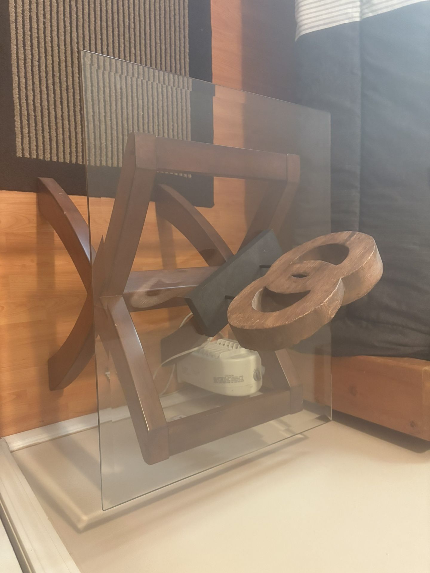 Brand New Wooden And Glass End Tables