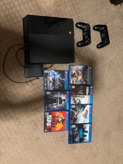 PS4 Console Bundle w/ 2 Controllers, External Hard Drive + 7 Games