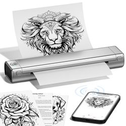 Tattoo Stencil Printer - Thermal Tattoo Machine with 10pcs Free Transfer Paper, Stencil Printer for Tattooing Support Phone & Laptop,Tattoo Printer Co