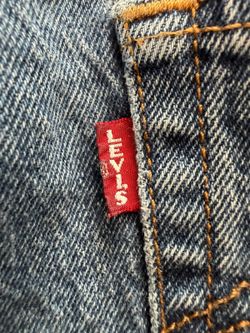 Levi's Premium Wedgie Straight Jeans Rough Tide Medium Wash Big E 30x26