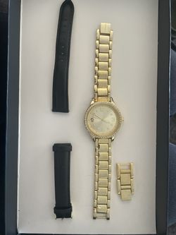 gold stainless steel watch!!